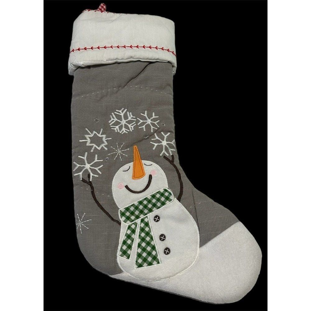 Pottery Barn Kids Snowman Snow Scarf  Christmas Stocking No Monogram